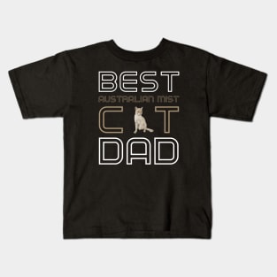 Best Australian Mist Cat Dad Kids T-Shirt